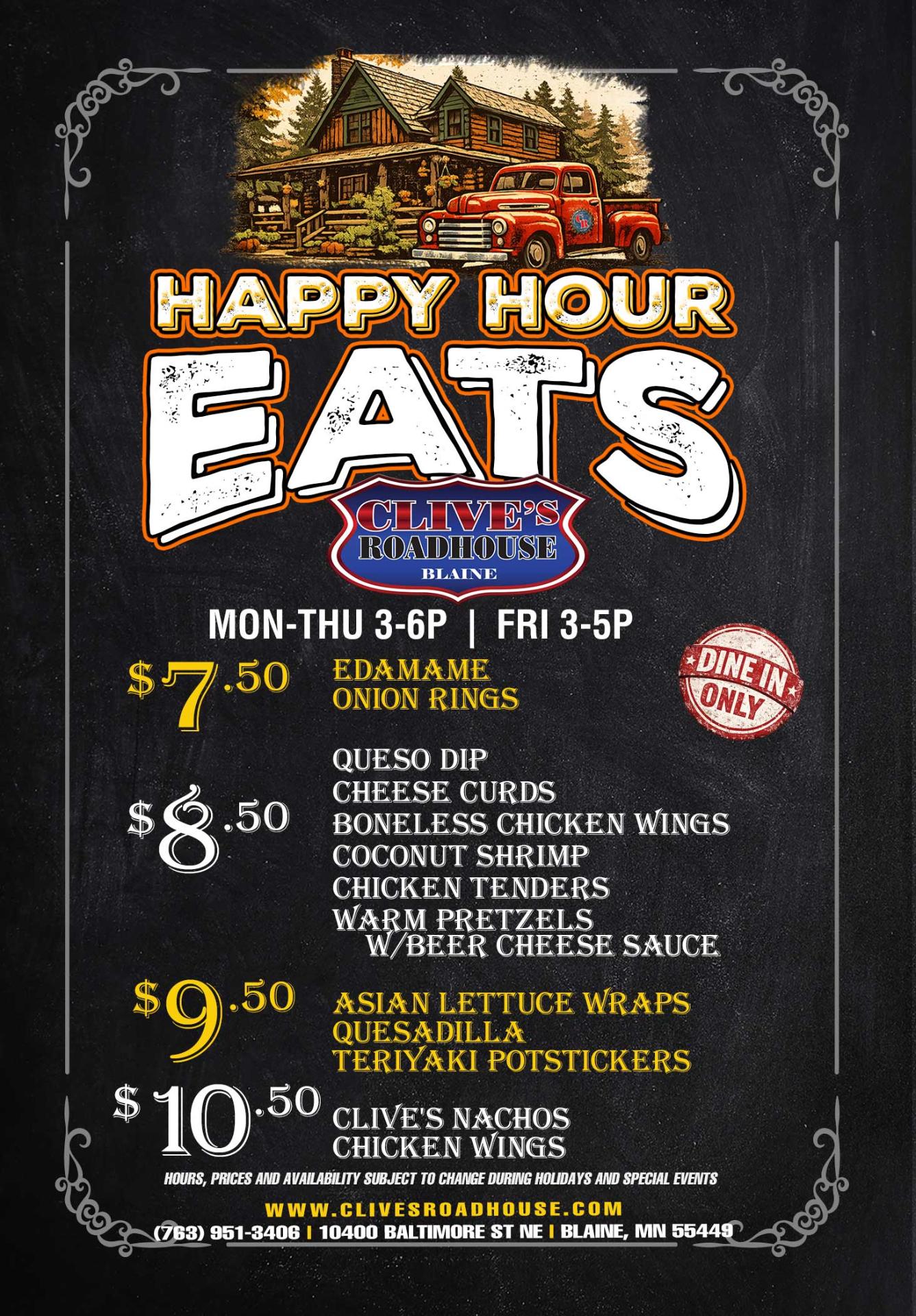 Blaine Happy Hour Eats