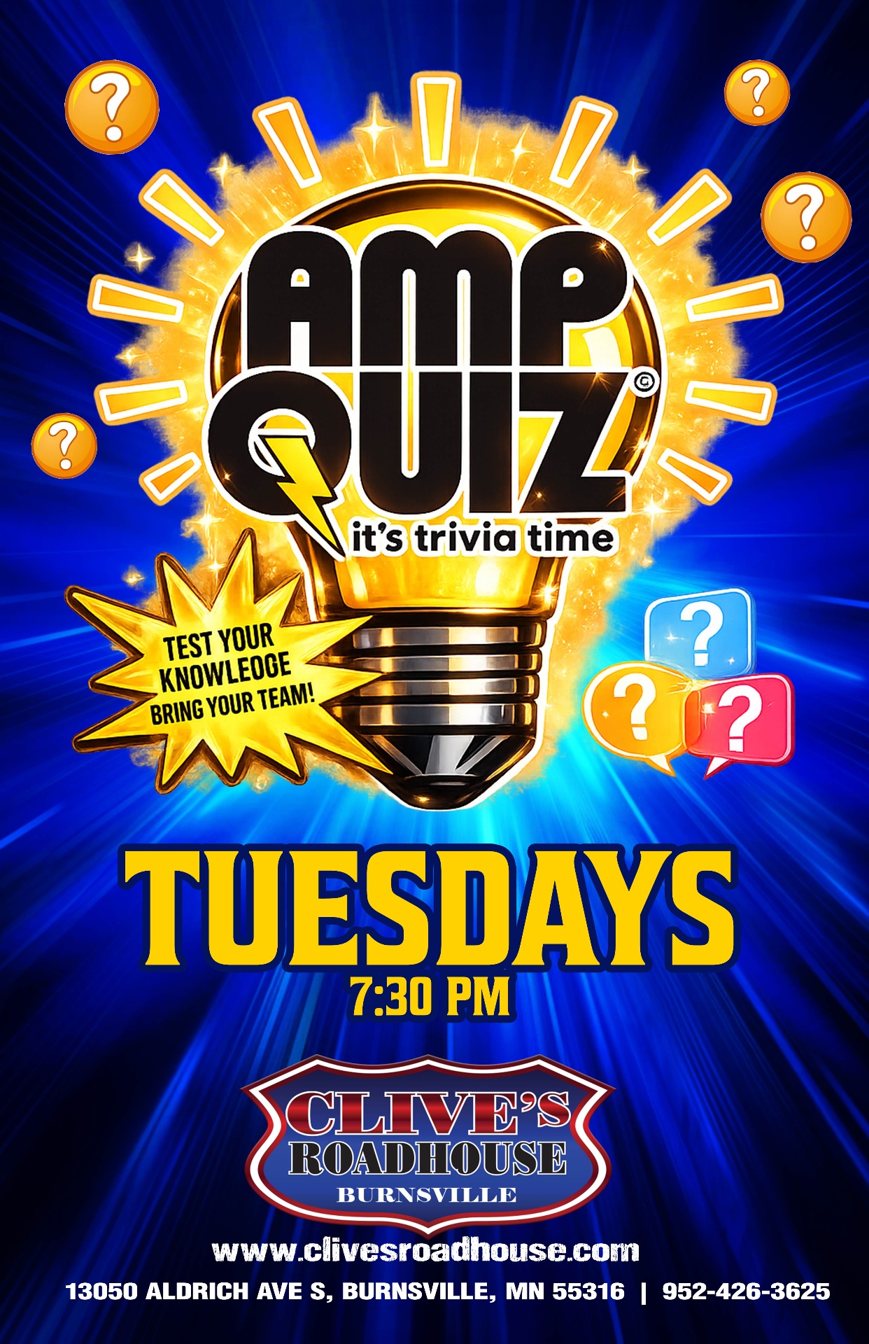 AMP Quiz Trivia Night