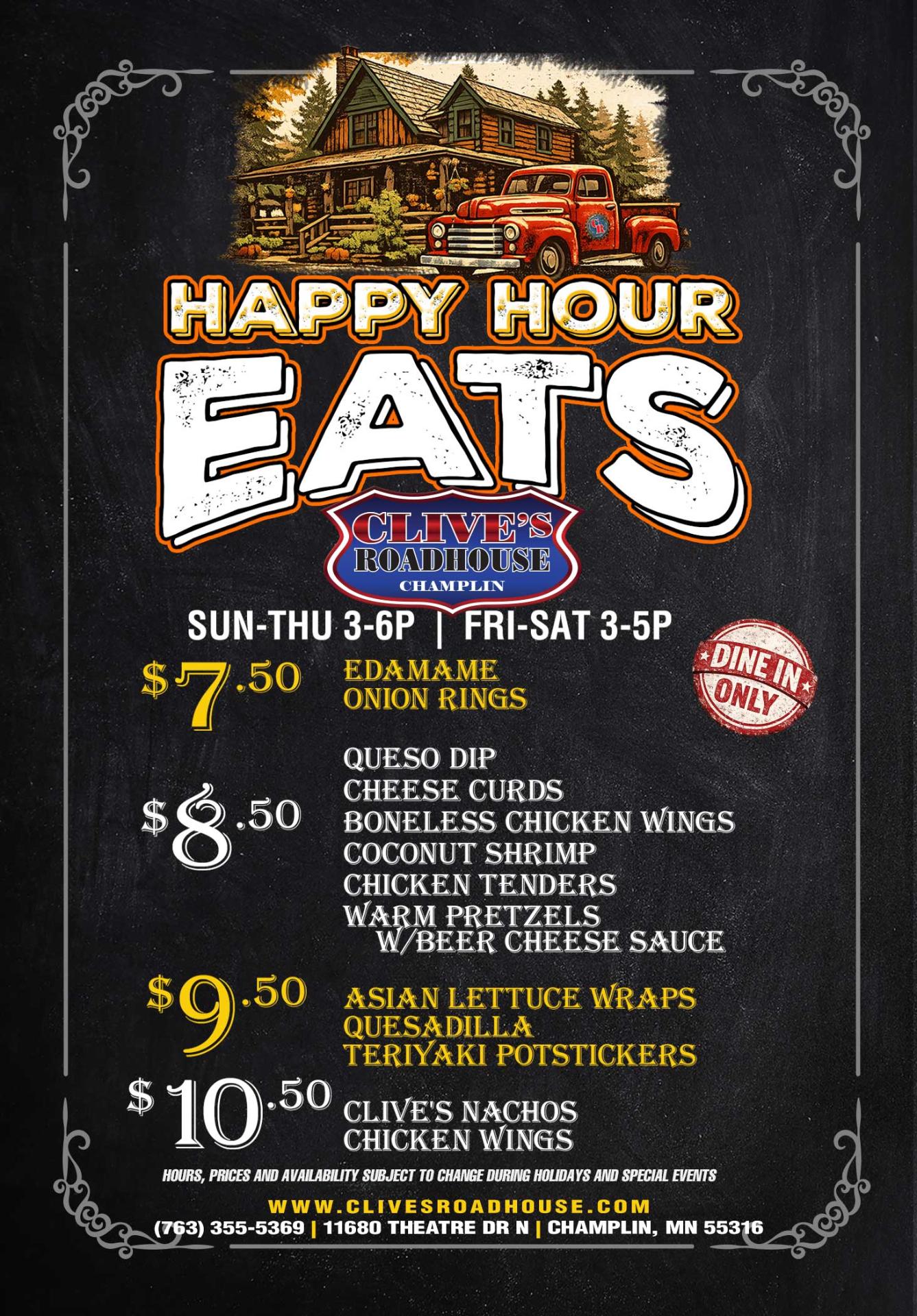 Champlin Happy Hour Eats