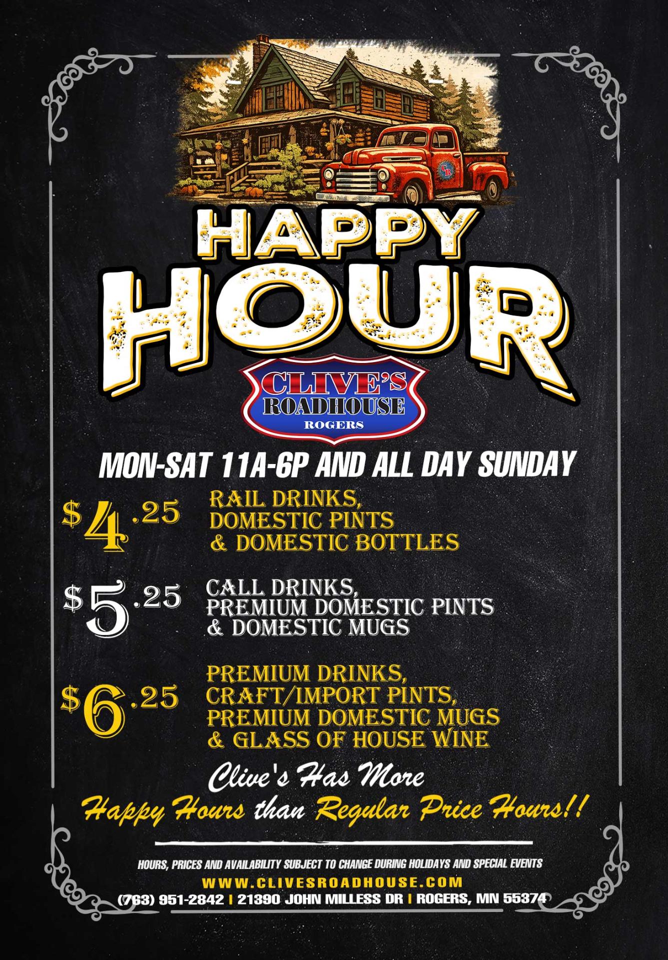 Rogers Happy Hour Drinks